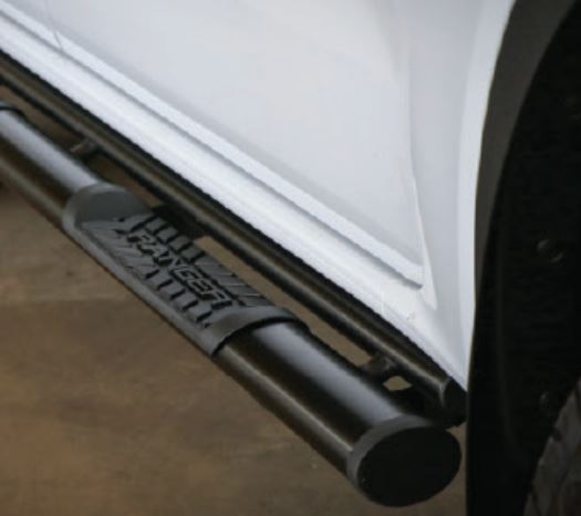 Ford Ranger Next Gen Side Steps Single Cab Black Stainless Steel