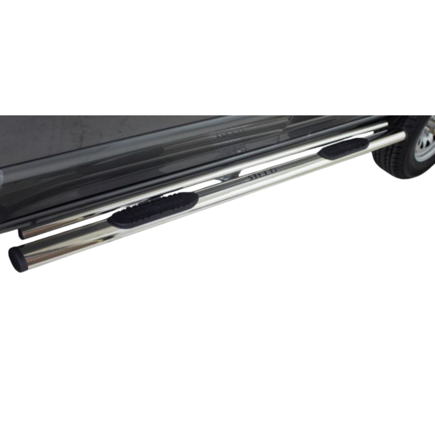 GWM Steed 5 Double Tube Oval Side Steps Stainless Steel