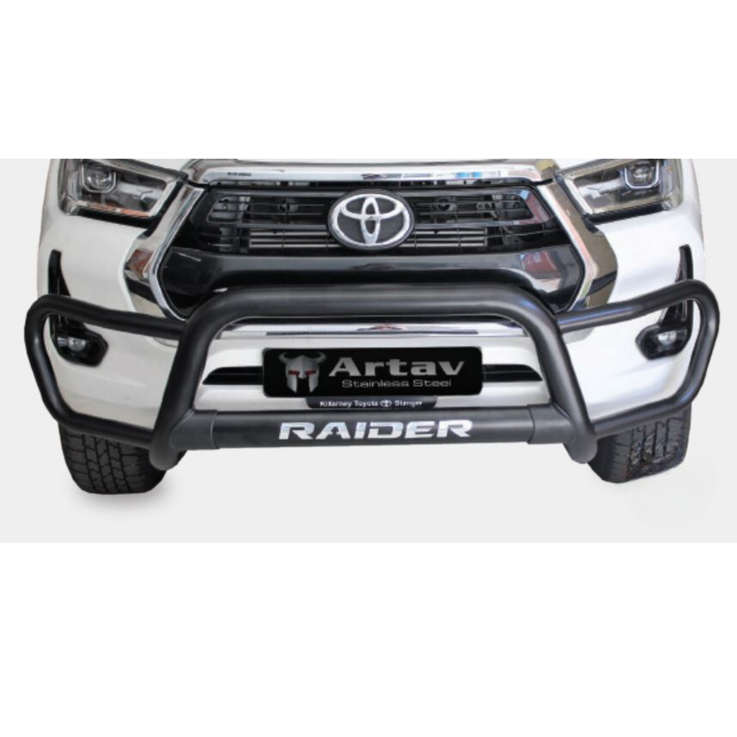 Toyota Hilux GD6 Facelift Tri Bumper Black Stainless Steel