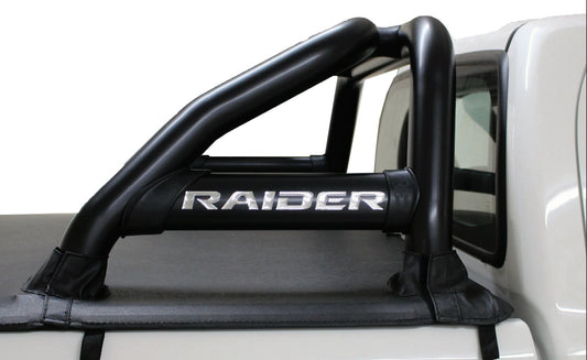 Toyota Hilux 6 Bend Sports Bar with Oval Side Plates Double Cab & Extended Cab Black Stainless Steel