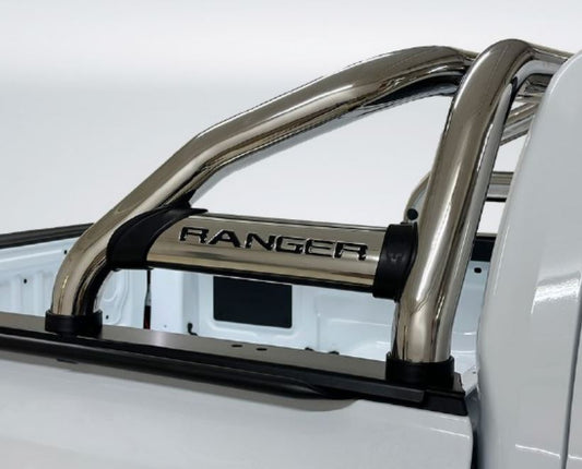 Ford Ranger Next Gen Sports Bar with Oval Side Tubes Stainless Steel