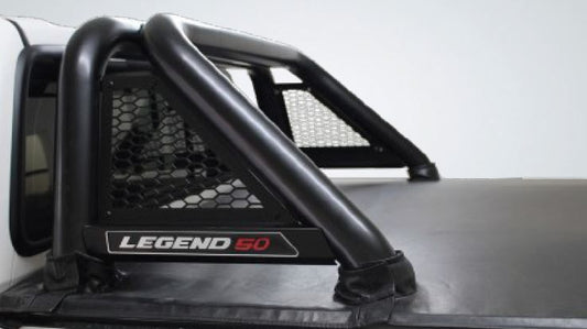 Toyota Hilux Legend 50 Sports Bar Double Can & Extended Cab Black Stainless Steel