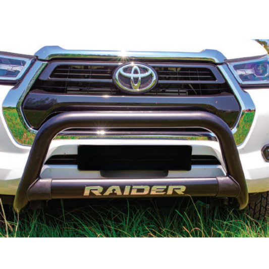 Toyota Hilux Nudge Bar Black Stainless Steel