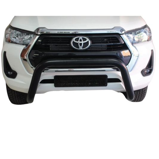 Toyota Hilux Fleet Nudge Bar Black Stainless Steel