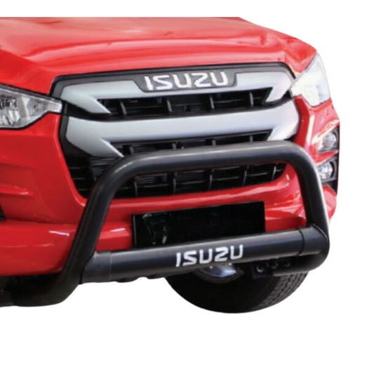 Isuzu D-MAX Nudge Bar with Oval Cross Member Black Stainless Steel