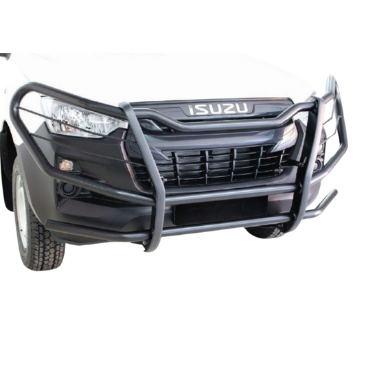 Isuzu D-MAX Headlight Wrap Around Bush Bar Black Stainless Steel