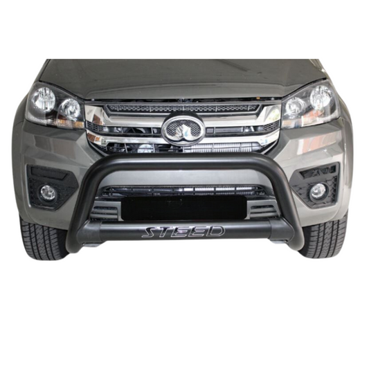 GWM Steed 5 Facelift Nudge Bar Black Stainless Steel