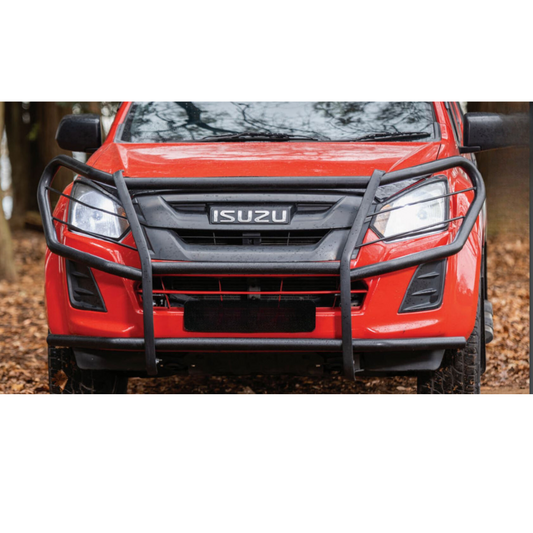 Isuzu D-MAX Headlight Wrap Around Bush Bar Black Stainless Steel