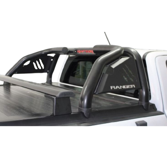 Ford Ranger Raptor Plated Securi Lid Sports Bar Double Cab & Extended Cab Black Stainless Steel