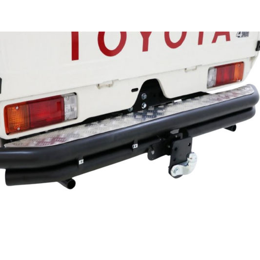 Toyota Landcruiser Rear Step Black Stainless Steel