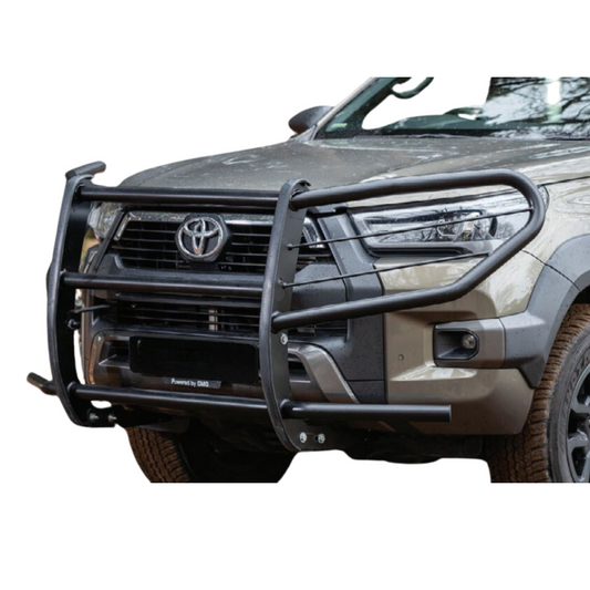 Toyota Hilux GD6 Facelift Headlight Wrap Around / Bush Bar Black Stainless Steel