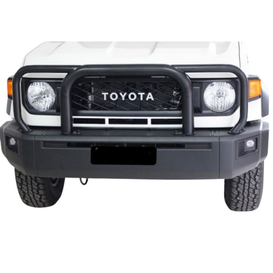 Toyota Landcruiser 70 Series Grill Guard Black Stainless Steel